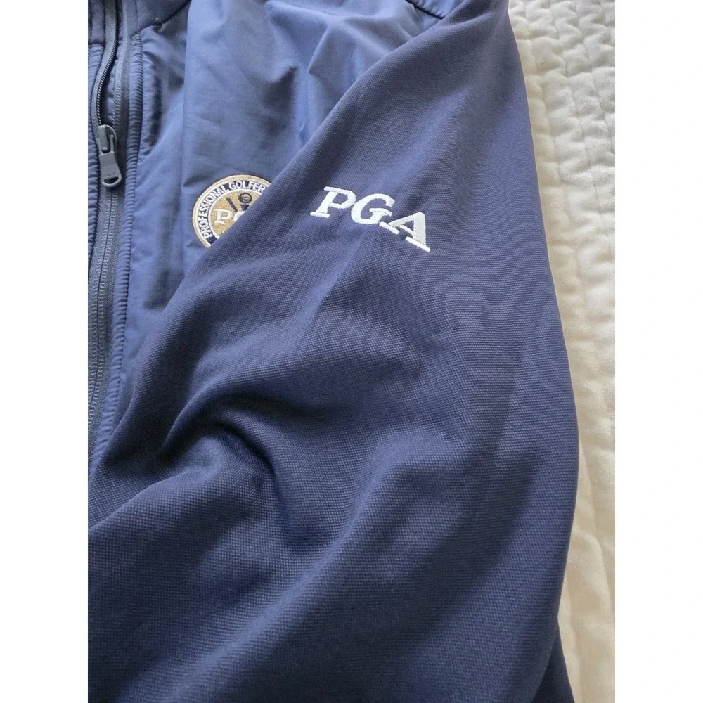 RLX Ralph Lauren Navy Blue Thermal Tech PGA Golf Jacket Quarterzip Medium